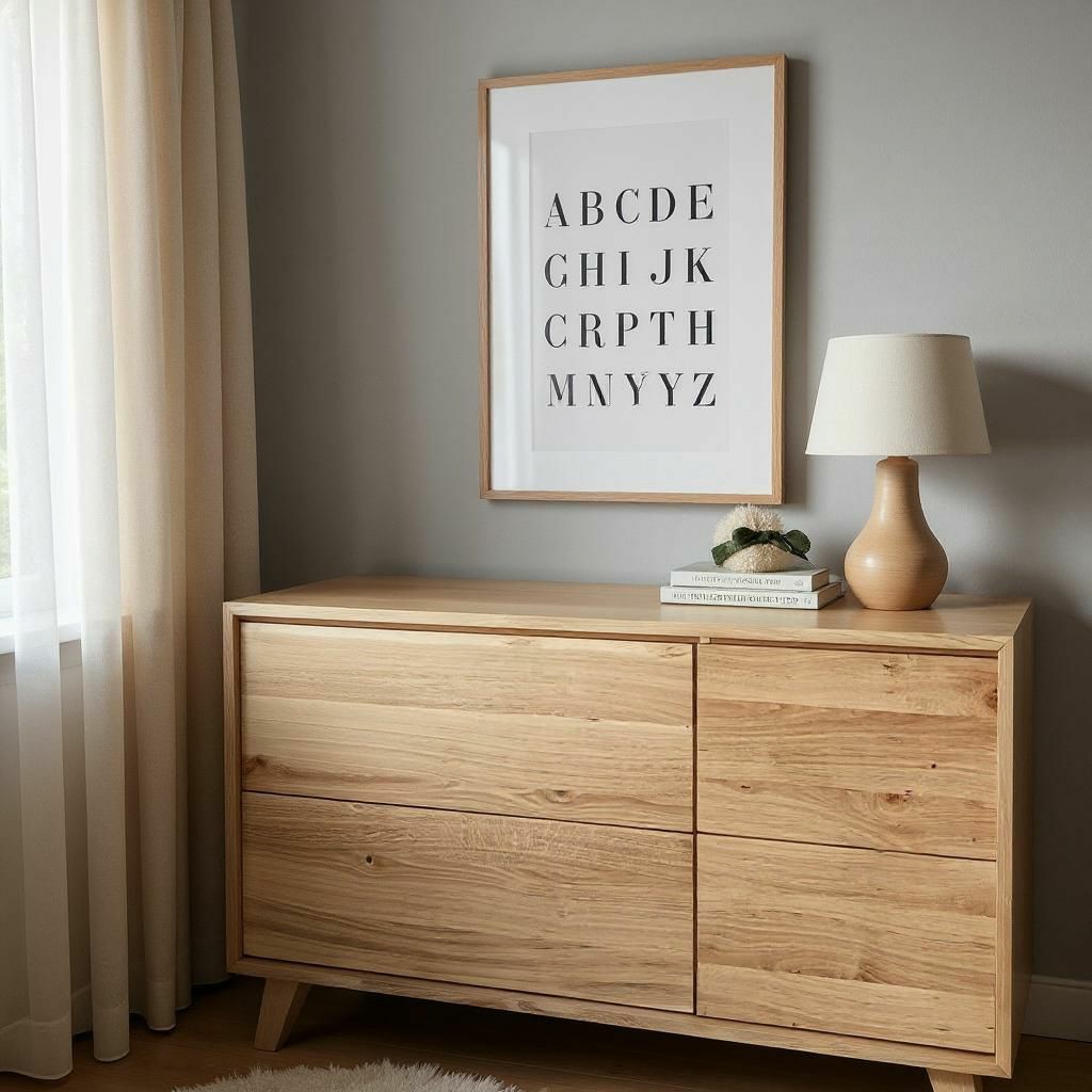 Cabinet walnut wood handmade with 6 drawers by DIA Dream Desing. Delivering now in London.