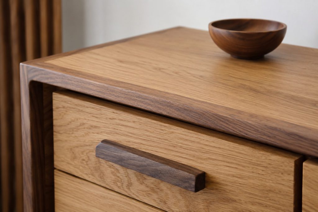 Bespoke solid oak dining table handcrafted from premium European oak